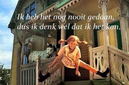 Ik kan het wel, want ik heb het nog nooit gedaan!